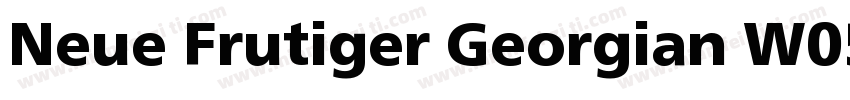 Neue Frutiger Georgian W05 Md字体转换